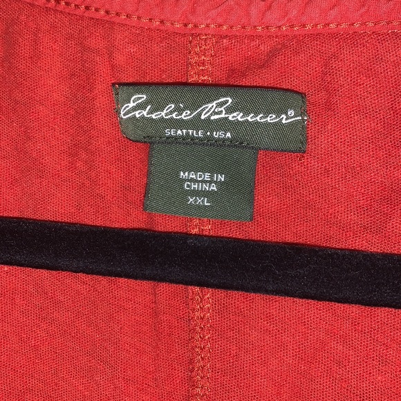 Eddie Bauer XXL linen/cotton blend embroidered top - Picture 2 of 5